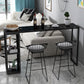 Glam Iron Bar Dining Table with Faux Marble Top Indoor Bistro Table with Shelf Clearhalo 'Bar Furniture' 'Bar Tables' 'bar_tables' 'furn' 'furn_bar_tables' 'Furniture' 'furniture_bar_tables' 'Kitchen & Dining Furniture' 1200x1200_1b77b144-f7da-49fa-ae1f-36f689df8176