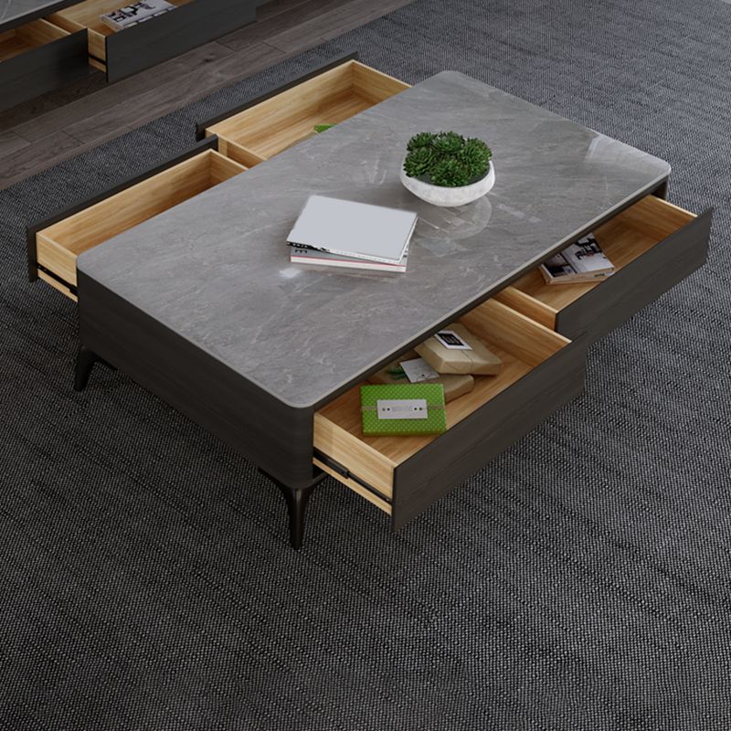 16"H Contemporary Cocktail Table Storage Rectangle Coffee Table Clearhalo 'Coffee & Accent Tables' 'Coffee Tables' 'coffee_tables' 'furn' 'furn_coffee_tables' 'Furniture' 'Living Room Furniture' 1200x1200_1b77fe49-d773-4370-a600-dee5e83755c9