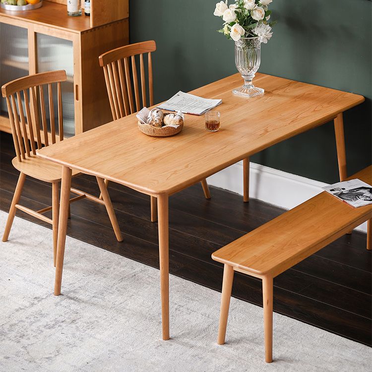 Solid Wood Rectangle Dining Table in Nature Contemporary Kitchen Wood Table with 4 Legs Clearhalo ' dining_table' 'Dining Tables & Seating' 'Dining Tables' 'furn' 'furn_dining_table' 'Furniture' 'furniture_dining_table' 'Kitchen & Dining Furniture' 'kitchen&dining_furn' 'kitchen' 'kitchen_dining_table' 1200x1200_1b782234-a88a-45fb-a499-37a28e03a3c4