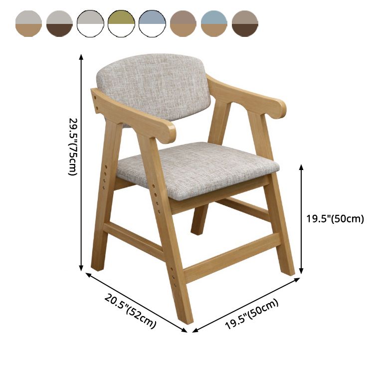 Open Back Dining Chair Upholstered Arm Single Dining Chair with Wood Legs Clearhalo ' kitchen&dining_furn' 'Dining Chairs' 'Dining Tables & Seating' 'dining_chair' 'furn' 'furn_dining_chair' 'Furniture' 'furniture_dining_chair' 'Kitchen & Dining Furniture' 'kitchen' 1200x1200_1b78bb86-a673-4f1d-9be7-221039b5bd20
