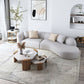 Tuxedo Arm Sofa Cushions with Pillows Seating in White and Beige