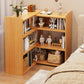 Engineered Wood Standard Bookshelf Contemporary Closed Back with Shelves