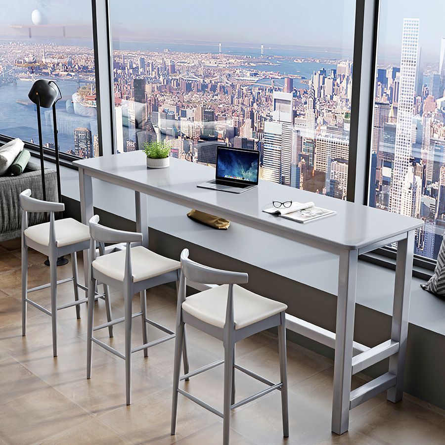 Contemporary Bar Dining Table Rectangle Wood Indoor Counter Table Clearhalo 'Bar Furniture' 'Bar Tables' 'bar_tables' 'furn' 'furn_bar_tables' 'Furniture' 'Kitchen & Dining Furniture' 1200x1200_1b7bb14f-4b08-4f58-9f94-5383e49a4772