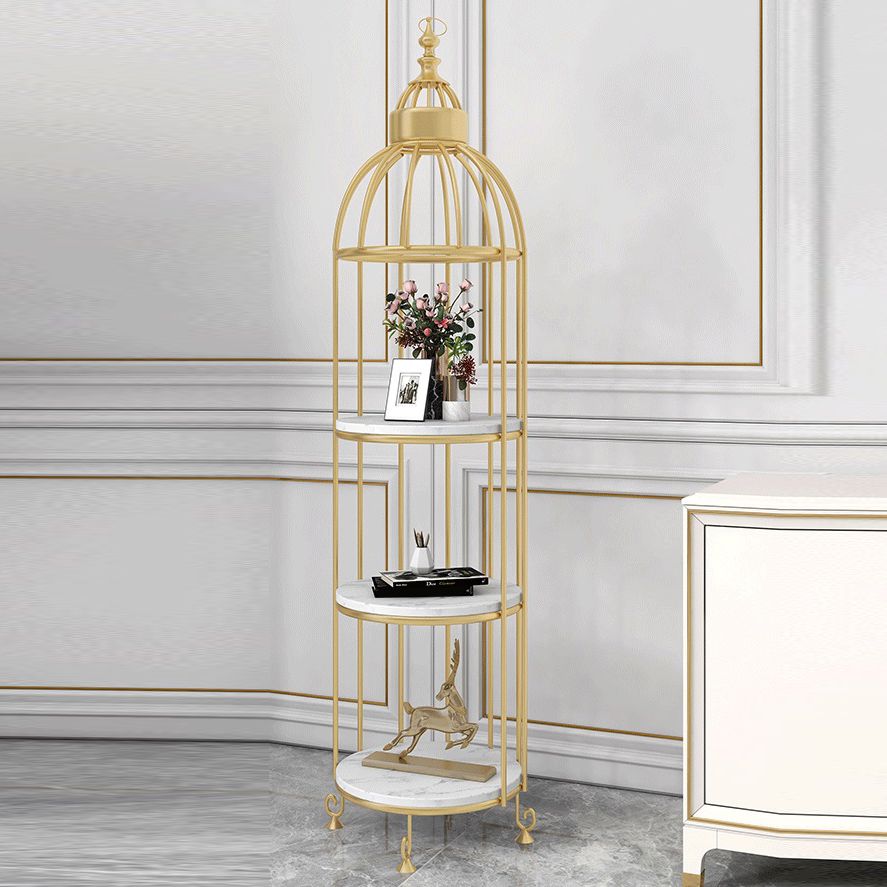 Modern Indoor Geometric Bookshelf Metal Frame Manufactured Wood Shelf Bookcase Clearhalo 'Bookcases' 'furn' 'furn_bookcases' 'Furniture' 'furniture_bookcases' 'Office Furniture' 1200x1200_1b7cc764-4a67-45c4-a089-e5b79197758f