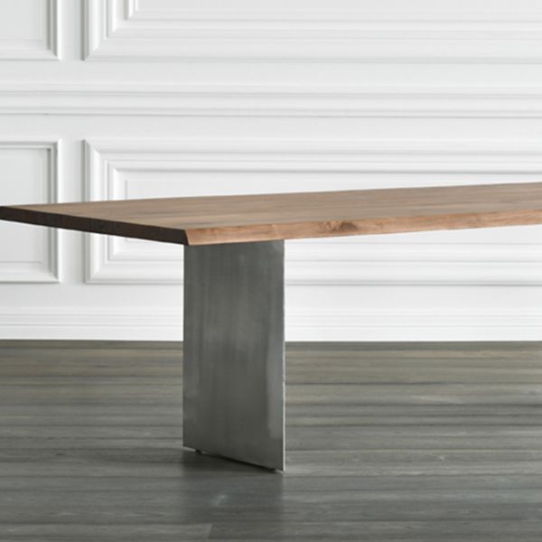 Rectangle Wood Color Dining Table Pine Solid Wood Table Luxury with Double Pedestal Clearhalo ' dining_table' 'Dining Tables & Seating' 'Dining Tables' 'furn' 'furn_dining_table' 'Furniture' 'furniture_dining_table' 'Kitchen & Dining Furniture' 'kitchen&dining_furn' 'kitchen' 'kitchen_dining_table' 1200x1200_1b7cde47-59b6-4b0f-8d2e-e88baa99a92a