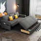 Contemporary Square Arm Cotton Blend Couch Bed with Pillows in Grey Clearhalo 'furn' 'furn_sofas' 'Furniture' 'Living Room Furniture' 'Sofa' 'sofas' 1200x1200_1b7d6c88-00b3-4441-a3dd-f056b3bf73fa