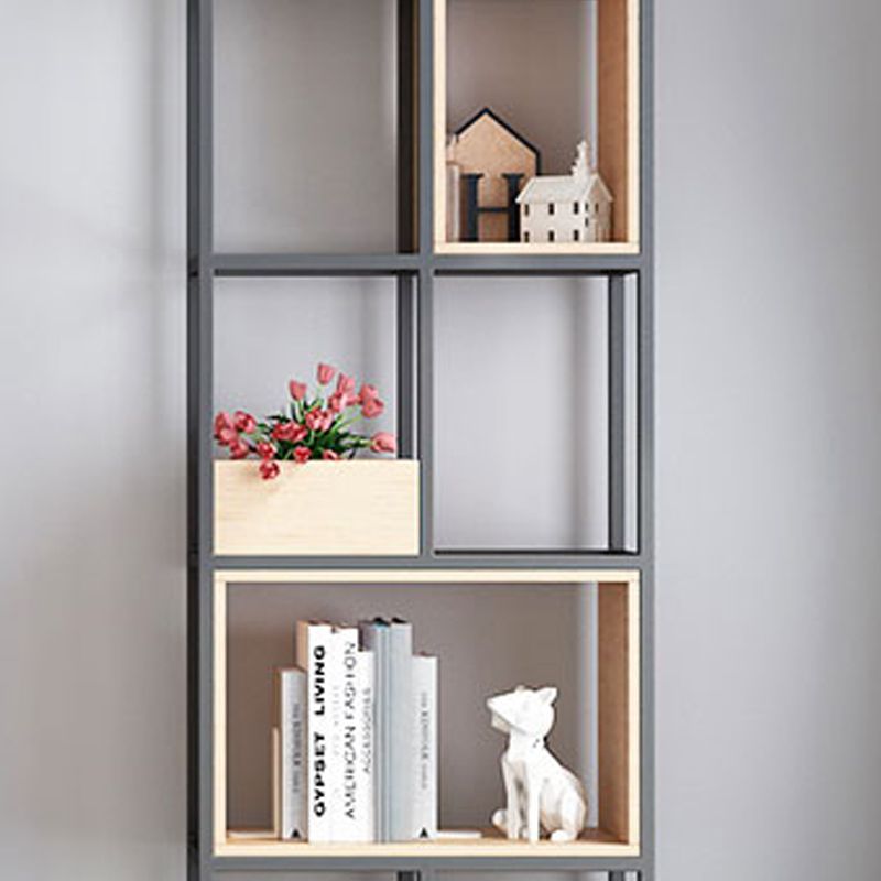 Open Metal Bookcase Minimalist Rectangular Shelf for Study Room Clearhalo 'Bookcases' 'furn' 'furn_bookcases' 'Furniture' 'furniture_bookcases' 'kitchen' 'kitchen_bookcases' 'Living Room Furniture' 'Office Furniture' 1200x1200_1b7dde95-ddff-4341-84da-0e10a9de7efd