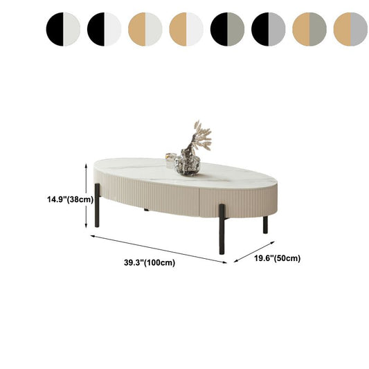 Glam 4 gambe tavolo da cocktail caffè ardesia tavolo da cocktail con cassetti