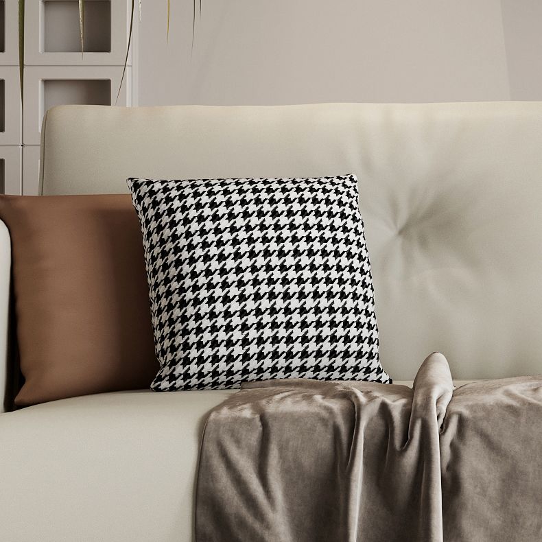 タフテッドスクエアアーム標準モダンセッピーソファオレンジ/ホワイト