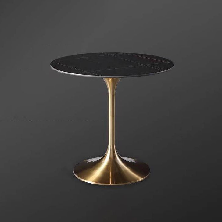 Round Two-Color Dining Table Sintered Stone Table Luxury with Tulip Base Clearhalo ' dining_table' 'Dining Tables & Seating' 'Dining Tables' 'furn' 'furn_dining_table' 'Furniture' 'furniture_dining_table' 'Kitchen & Dining Furniture' 'kitchen&dining_furn' 'kitchen' 'kitchen_dining_table' 1200x1200_1b7f0d3d-b2fc-42ae-bb12-d6483bdd2775
