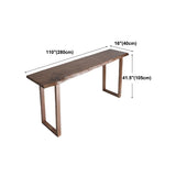 Contemporary Bar Dining Table Indoor Rectangle Wood Bar Table Sled Base in Brown Clearhalo 'Bar Furniture' 'Bar Tables' 'bar_tables' 'Furniture' 'furniture_bar_tables' 'Kitchen & Dining Furniture' 'kitchen&dining_furn' 'kitchen' 1200x1200_1b81c54f-d8a3-48fb-90a2-8b6d315fcddd