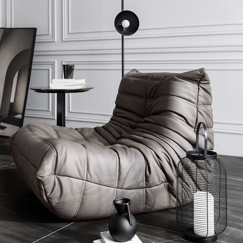 Modern Armless Chair, Faux Leather Upholstered Accent Chair, 40"(W) X 37"(D) X 28"(H) Clearhalo 'Accent Chairs' 'accent_chairs' 'Chairs & Seating' 'furn' 'furn_accent_chairs' 'Furniture' 'Living Room Furniture' 1200x1200_1b82074e-586d-4608-be95-bb8093283d85