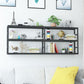 Industrial Wall Unit Bookshelf Black Steel Frame Natural Manufactured Wood Shelf Bookshelf Clearhalo 'Bookcases' 'Furniture' 'furniture_bookcases' 'kitchen' 'kitchen_bookcases' 'Living Room Furniture' 'Office Furniture' 1200x1200_1b8276a2-19b8-4630-b9e6-36d3b8957db3