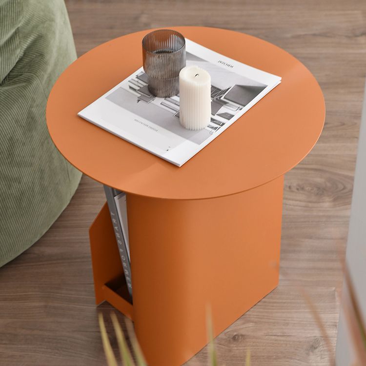 コンテンポラリーラウンドエンド表18.5 "背の高いメタルペデスタルサイドテーブル