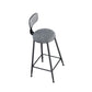 Taburetes de barras de metal taburetes de barra sin brazo con base de metal negro