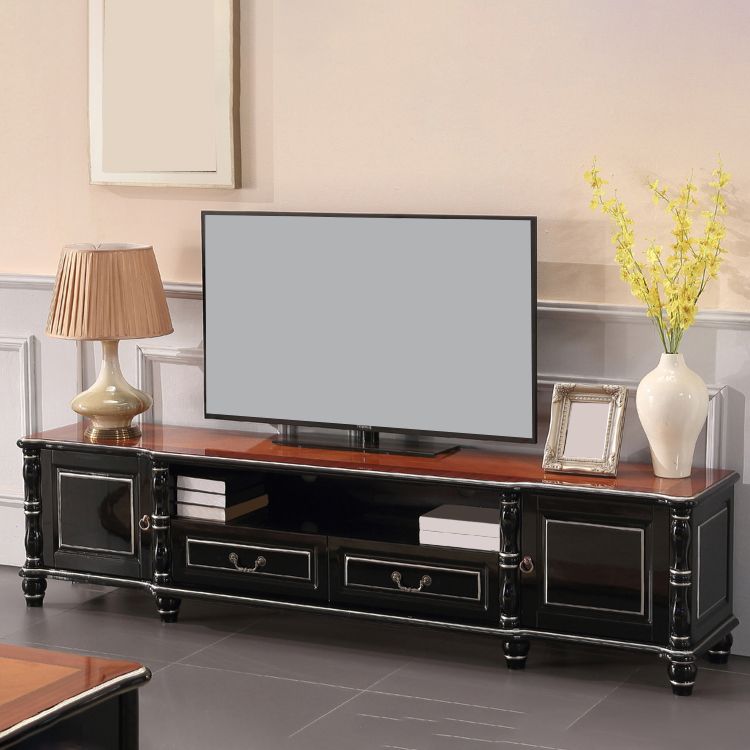 Scandinavian TV Media Stand Wooden Stand Console with Drawers Clearhalo 'furn' 'furn_tv_stands_entertainment_centers' 'Furniture' 'Living Room Furniture' 'TV Stands & Entertainment Centers' 'TV Stands & Media Storage Furniture' 'tv_stands_entertainment_centers' 1200x1200_1b853079-faea-41e3-be3f-0fe410db7f73