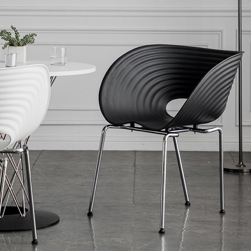 Industrial Style Plastic Dining Armless Chair Open Back Dining Side Chair for Home Use Clearhalo ' kitchen&dining_furn' 'Dining Chairs' 'Dining Tables & Seating' 'dining_chair' 'furn' 'furn_dining_chair' 'Furniture' 'furniture_dining_chair' 'Kitchen & Dining Furniture' 'kitchen' 1200x1200_1b8594fe-0f5a-4eb4-b437-4d80c80fab02