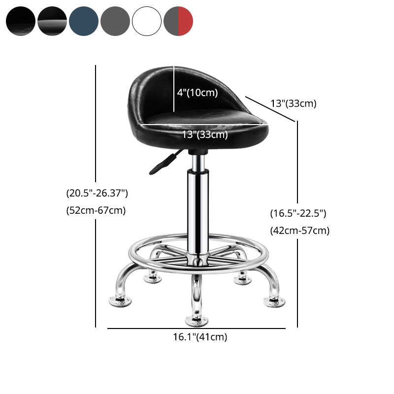Modern Armless Backrest Counter Stool Steel Bedroom Bar Stool with Cushion Clearhalo 'Bar Furniture' 'Bar Stools' 'bar_stools' 'furn' 'furn_bar_stools' 'furniture_bar_stools' 'Kitchen & Dining Furniture' 'kitchen&dining_furn' 'kitchen' 'kitchen_furn' Furniture' 1200x1200_1b860a65-99b1-45fb-bdac-343e0786634f