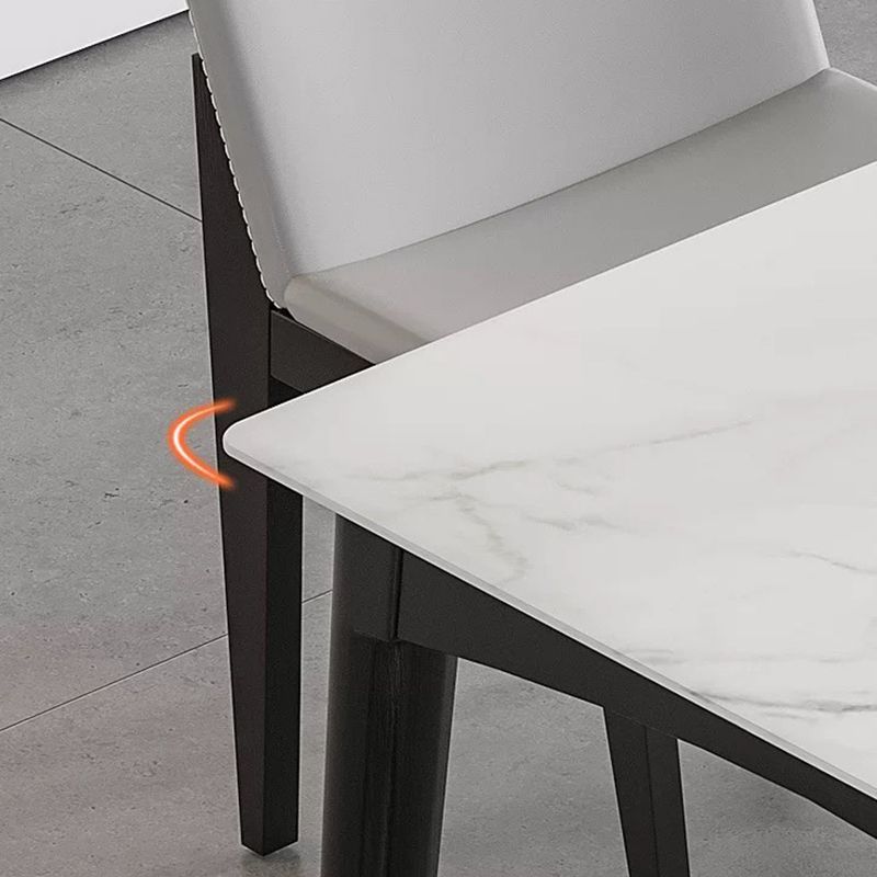 Medieval Modern Sintered Stone Top Dining Table Rectangle Table with 4 Legs Clearhalo 'Dining Tables & Seating' 'Dining Tables' 'dining_table' 'furn' 'furn_dining_table' 'Furniture' 'furniture_dining_table' 'Kitchen & Dining Furniture' 1200x1200_1b873246-e90d-49a0-a723-e1c52782b71b