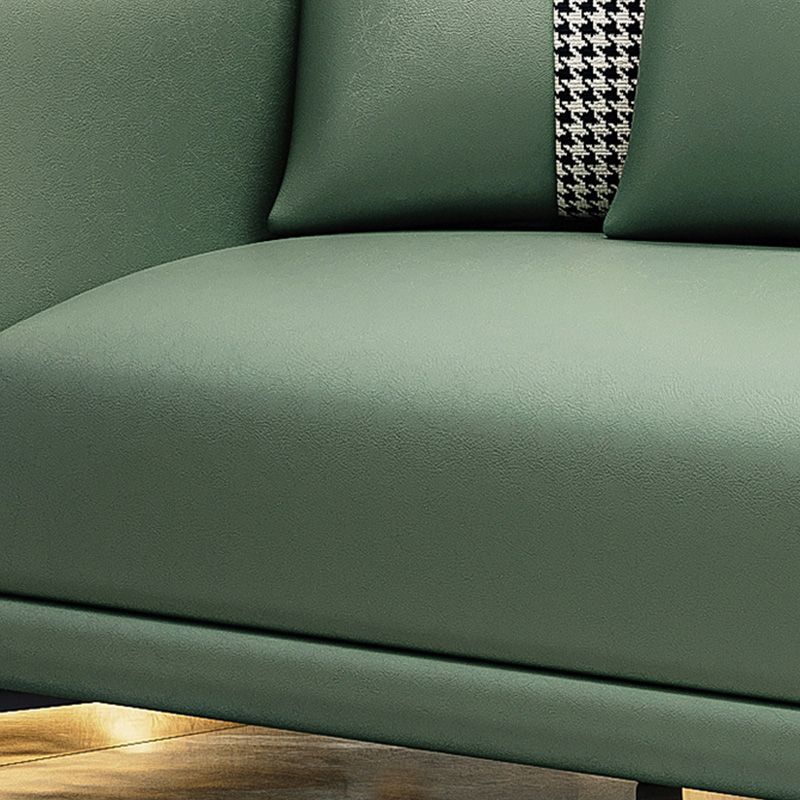 Gefällt mir ein Kissensofa moderner 25,2 -Zoll -Faux -Ledersofa mit Kissen