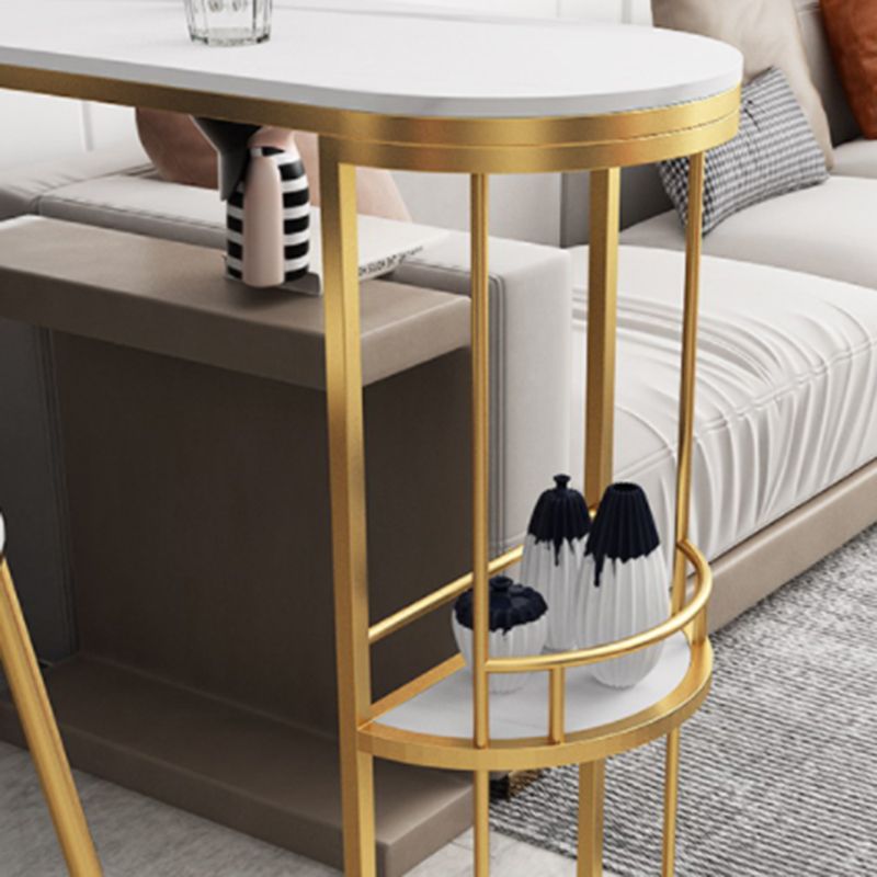 Sled Marble Pub Height Dining Table Modern Storage Counter Height Dining Table Clearhalo 'Bar Furniture' 'Bar Tables' 'bar_tables' 'furn' 'furn_bar_tables' 'Furniture' 'furniture_bar_tables' 'Kitchen & Dining Furniture' 'kitchen&dining_furn' 'kitchen' 1200x1200_1b893e2c-b14b-4c05-9987-2f7d77274c82