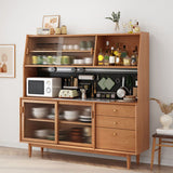 Puertas correderas contemporáneas Mesa de buffet de madera maciza con 3 cajones