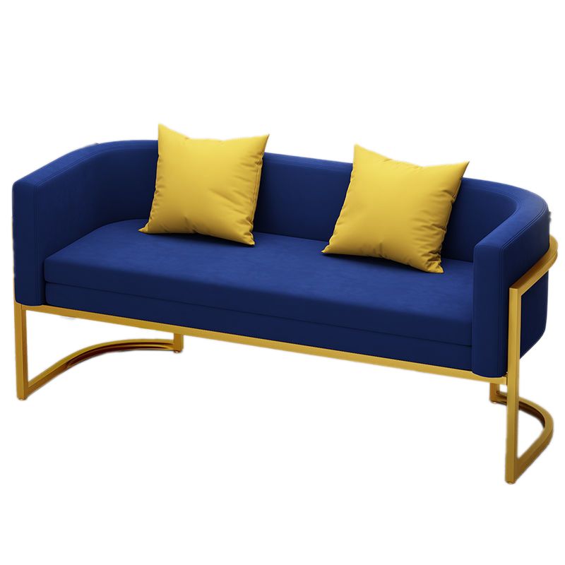 Scandinavische vaste kleur fluweel kussen achterste bank met smokingarm