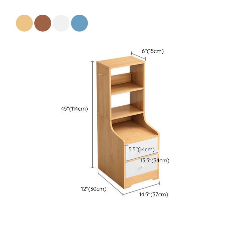 オープンストレージベッドナイトスタンドベッドルーム用の現代的なベッドサイドキャビネット