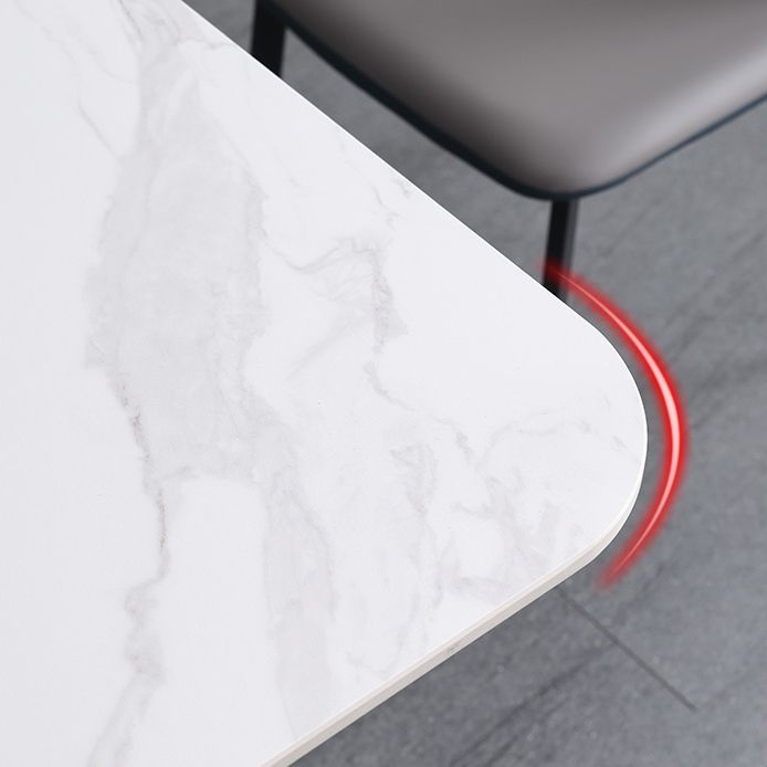 4-foot Stone Dinette Table Industrial Style Rectangle Dining Table with Drop Leaf Clearhalo ' dining_table' 'Dining Tables & Seating' 'Dining Tables' 'furn' 'furn_dining_table' 'Furniture' 'furniture_dining_table' 'Kitchen & Dining Furniture' 'kitchen&dining_furn' 'kitchen' 'kitchen_dining_table' 1200x1200_1b8e303d-1976-4b6c-9db2-bac47bf53a38