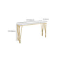 Table moderne à hauteur de bar avec plateau en pierre blanche, table de 41,3 pouces de hauteur