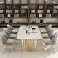 Rectangle Sintered Stone White Dining Table Glam Double Pedestal Table for Dining Room Clearhalo ' dining_table' 'Dining Tables & Seating' 'Dining Tables' 'furn' 'furn_dining_table' 'Furniture' 'furniture_dining_table' 'Kitchen & Dining Furniture' 'kitchen&dining_furn' 'kitchen' 'kitchen_dining_table' 1200x1200_1b8f2f2a-90b6-4819-8471-57dc8aec19b8