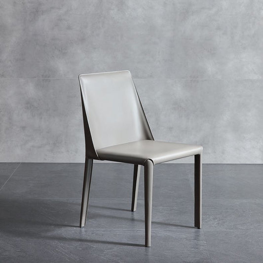 Contemporary Metal Kitchen Dining Side Chair Solid Back Dining Side Chair Clearhalo ' kitchen&dining_furn' 'Dining Chairs' 'Dining Tables & Seating' 'dining_chair' 'furn' 'furn_dining_chair' 'Furniture' 'furniture_dining_chair' 'Kitchen & Dining Furniture' 'kitchen' 1200x1200_1b8f3cb0-6b93-4df2-bef7-46365952bc9e