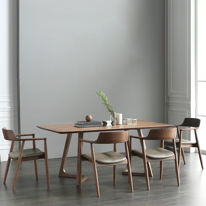 Contemporary Dining Chair 23'' Wide Open Side Chair with 4 Wood Legs for Home Use Clearhalo ' kitchen&dining_furn' 'Dining Chairs' 'Dining Tables & Seating' 'dining_chair' 'furn' 'furn_dining_chair' 'Furniture' 'furniture_dining_chair' 'Kitchen & Dining Furniture' 'kitchen' 1200x1200_1b8f851e-9e89-4ff6-8565-3027dceb1a50