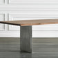 Rectangle Double Pedestal Luxury Dining Table Fixed Table with Solid Wood Clearhalo 'Dining Tables & Seating' 'Dining Tables' 'dining_table' 'furn' 'furn_dining_table' 'Furniture' 'furniture_dining_table' 'Kitchen & Dining Furniture' 'kitchen' 'kitchen_dining_table' 1200x1200_1b8fb9a2-0c91-4f68-a2e1-a24204ccdaad