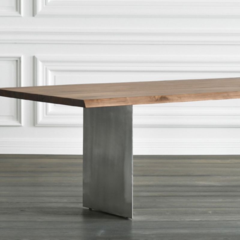 Rectangle Double Pedestal Luxury Dining Table Fixed Table with Solid Wood Clearhalo 'Dining Tables & Seating' 'Dining Tables' 'dining_table' 'furn' 'furn_dining_table' 'Furniture' 'furniture_dining_table' 'Kitchen & Dining Furniture' 'kitchen' 'kitchen_dining_table' 1200x1200_1b8fb9a2-0c91-4f68-a2e1-a24204ccdaad
