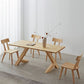 Moderner essenette Set 1/2/4/5 PCs Rechteck fester Holzfischtisch mit Stuhl