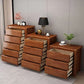 Modern 15,74 "Wide Accent Chest Brown Rubberwood -borst met laden