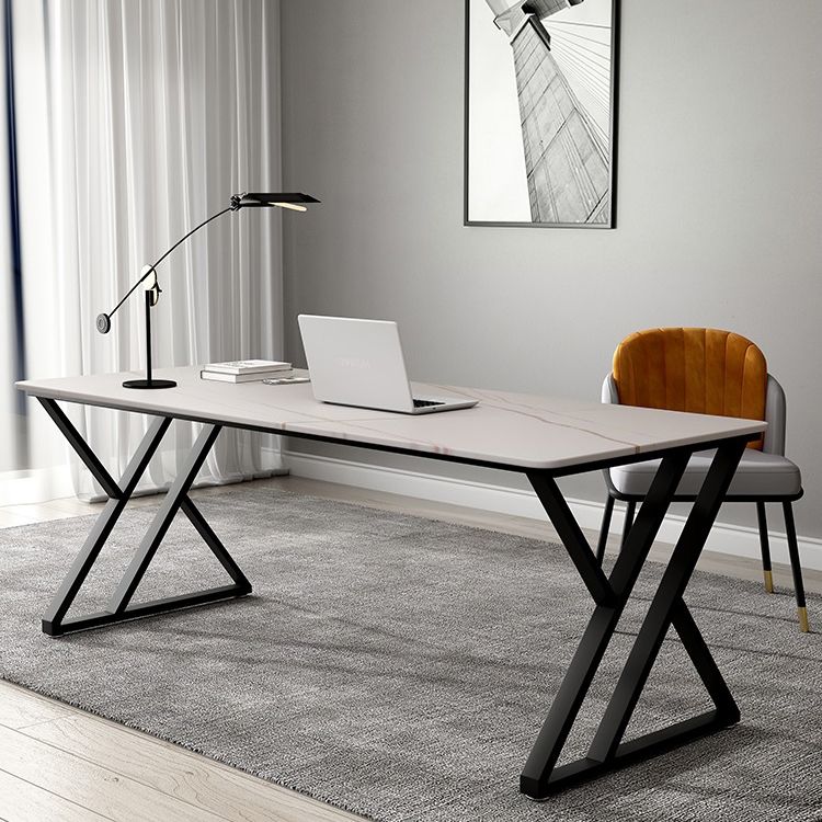Rectangle Minimalist Dining Table White Tone Fixed Table of Sintered Stone Clearhalo ' dining_table' 'Dining Tables & Seating' 'Dining Tables' 'furn' 'furn_dining_table' 'Furniture' 'furniture_dining_table' 'Kitchen & Dining Furniture' 'kitchen&dining_furn' 'kitchen' 'kitchen_dining_table' 1200x1200_1b9310a4-6aa4-49bb-a4f4-c0928ff02076