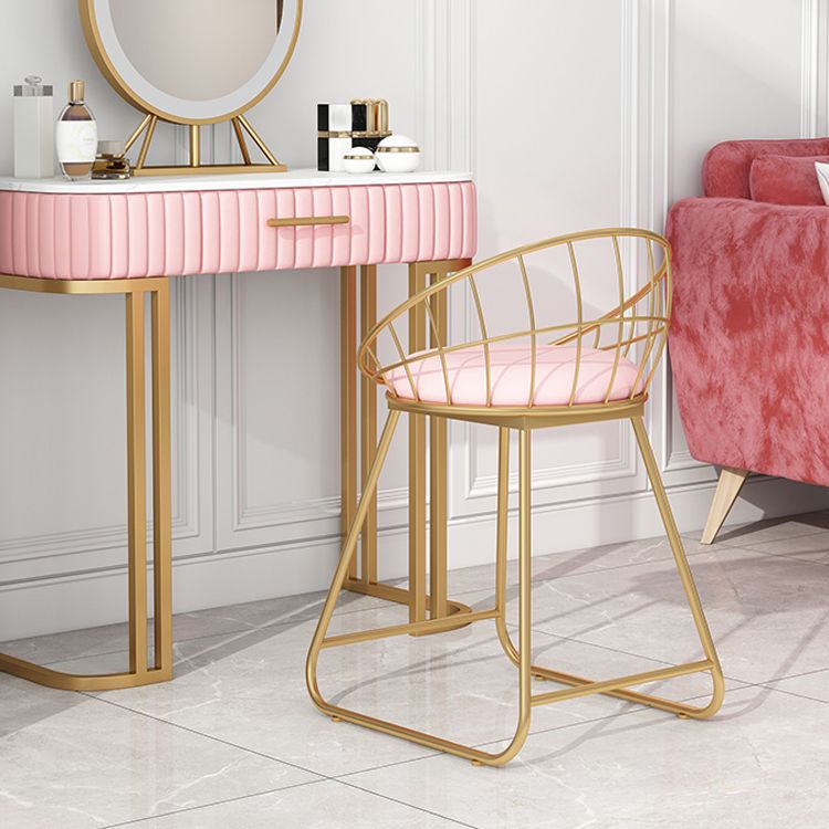 Stoffen eetkamerstoel Scandinavische open rugloze eetkamerstoelen