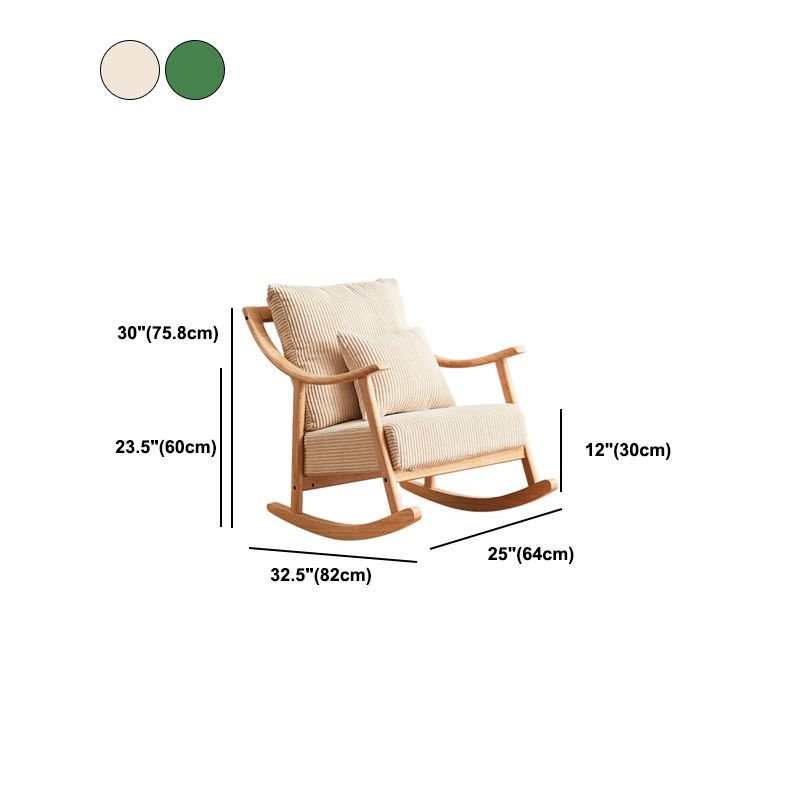 Suede and Solid Wood Rocking Chair with Padded Seat Rocker Chair Removable Cushions Clearhalo 'Chairs & Seating' 'furn' 'furn_rocking_chairs' 'Furniture' 'Living Room Furniture' 'Rocking Chairs' 'rocking_chairs' 1200x1200_1b96b0af-62a4-425e-bd4a-83ea82ce171e
