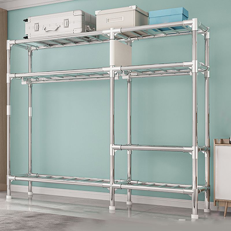 Armoire de garde-robe contemporaine avec étagères Closet de garde-robe en acier pour chambre à coucher