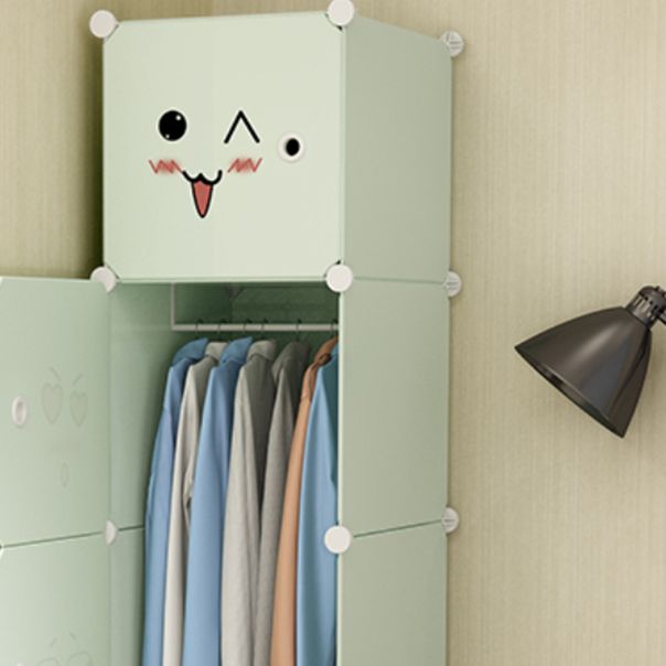 Modern Style Wardrobe Green Colour Plastic Bedroom Wardrobe Closet Clearhalo 'Armoires & Wardrobes' 'armoires_wardrobes' 'Bedroom Furniture' 'furn' 'furn_armoires_wardrobes' 'Furniture' 1200x1200_1b995b34-2f9a-4940-9346-9275e13263d9