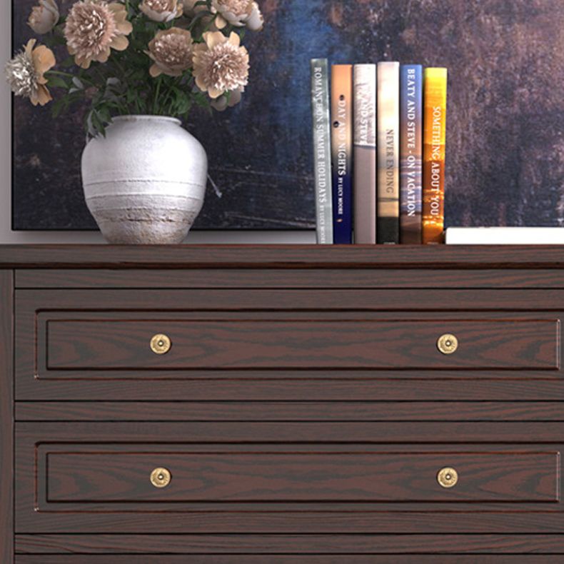 Contemporary Solid Wood Accent Chest with 5 Drawers and Wooden Legs Clearhalo 'Cabinets & Chests' 'cabinets_chests' 'furn' 'furn_cabinets_chests' 'Furniture' 'Living Room Furniture' 1200x1200_1b9a0fba-6eec-4936-8a47-f5d3280459a1