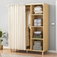 Bedroom Storage Cabinet with Clothes Rail Modern Cabinet with Wooden Legs Clearhalo 'Armoires & Wardrobes' 'armoires_wardrobes' 'Bedroom Furniture' 'furn' 'furn_armoires_wardrobes' 'Furniture' 1200x1200_1b9b57e7-4f20-401d-84ce-9e576565908b