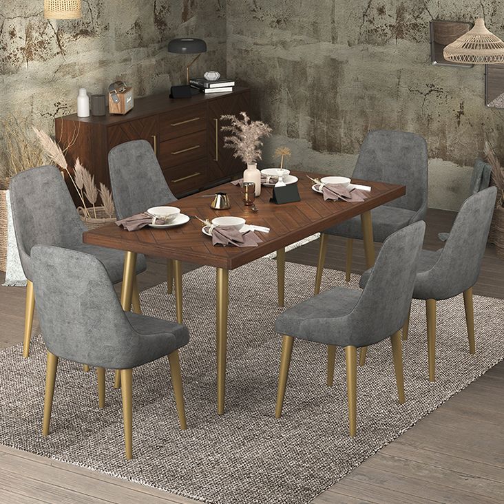 Luxury Style Solid Wood Dining Table 4 Legs Base Rectangle Table for Home Clearhalo ' dining_table' 'Dining Tables & Seating' 'Dining Tables' 'furn' 'furn_dining_table' 'Furniture' 'furniture_dining_table' 'Kitchen & Dining Furniture' 'kitchen&dining_furn' 'kitchen' 'kitchen_dining_table' 1200x1200_1ba05b25-5097-450f-92ba-23f4b12a3aa0