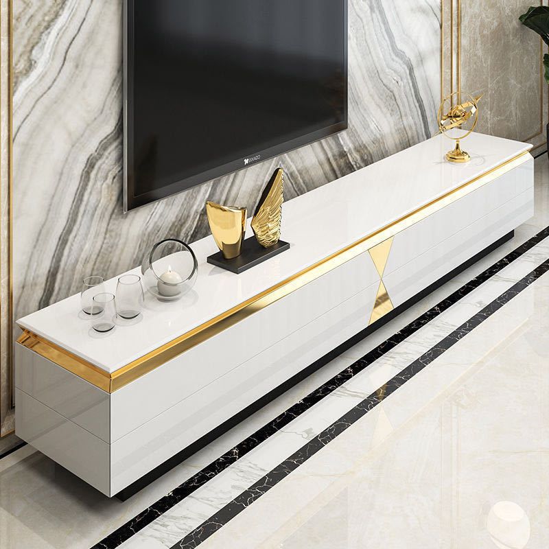 15.75-inch H Glass TV Stand Glam TV Stand for TVs with 4 Drawers Included Clearhalo 'furn' 'furn_tv_stands_entertainment_centers' 'Furniture' 'Living Room Furniture' 'TV Stands & Entertainment Centers' 'TV Stands & Media Storage Furniture' 'tv_stands_entertainment_centers' 1200x1200_1ba08dad-6e50-417e-87f1-381fbf9a2f85