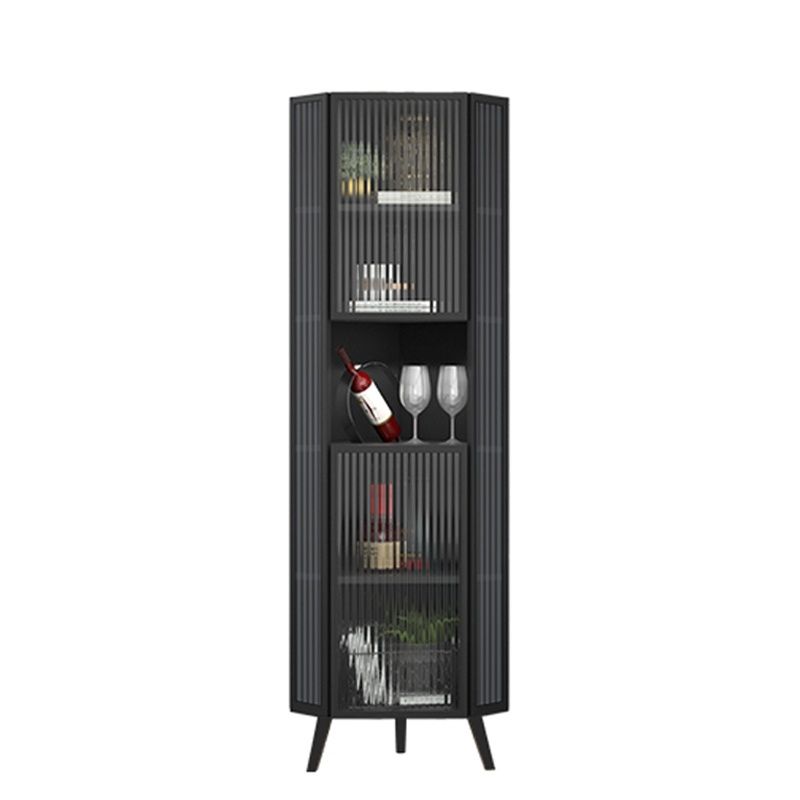 Servidor de vidrio de servidor de buffet de estilo glamorante de 64 pulgadas servidor de comedor de altura para sala de estar