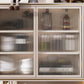 Porte di vetro contemporanea Sideboard a buffet bianco scheda laterale