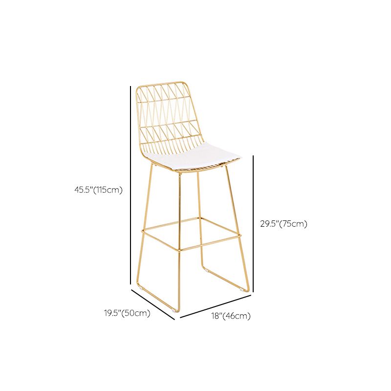 Taburete de bar sin brazos de metal de estilo contemporáneo, taburete de bar de cuero PU para cocina