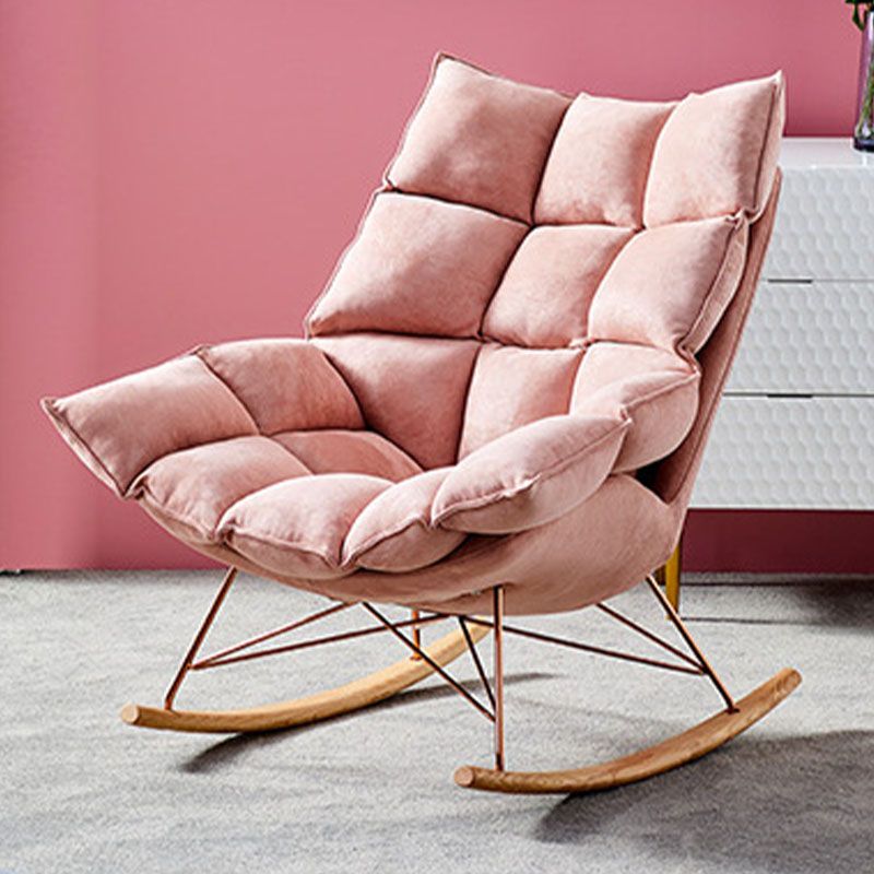 Chaise à bascule intérieure de style glam mère canapé d'alimentation chaise à bascule avec ottoman